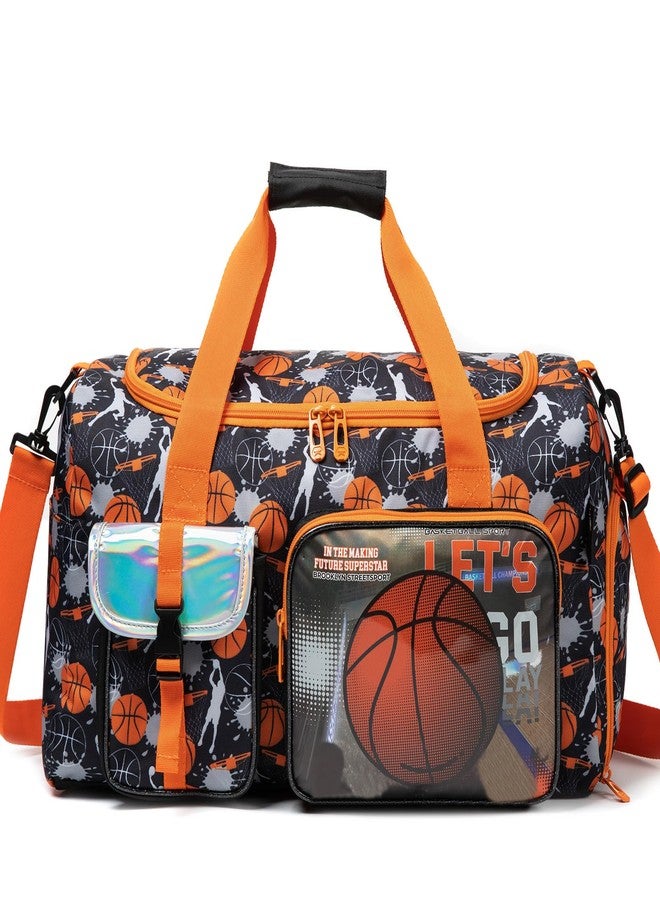 Oruiji Kids Duffle Bag Boys Overnight Bag for Kids Weekender Travel Bags for Boys Sports Gym Basketball Tennis Bags with Shoe Compartment - Image 1